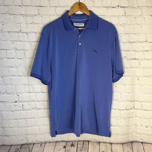 Tommy Bahama Purple Island Zone Polo Golf Shirt Mens L Large Modal Stretch LOOK - Picture 1 of 10
